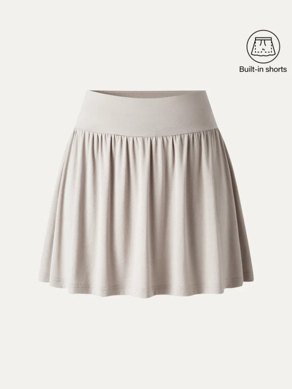 OGL Move Matte Smooth Gathered A-Line Ivory Active Skort Size Medium NWT